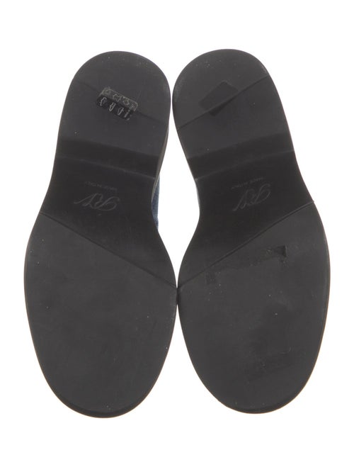 Roger Vivier Denim Crystal Embellishments Loafers