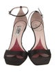Roger Vivier Satin Crystal Embellishments Sandals