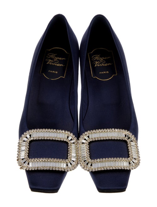 Roger Vivier Satin Crystal Embellishments Pumps