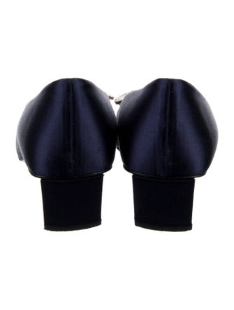 Roger Vivier Satin Crystal Embellishments Pumps