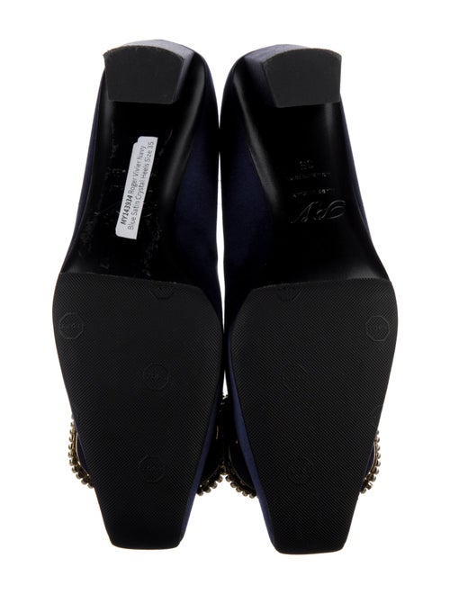 Roger Vivier Satin Crystal Embellishments Pumps