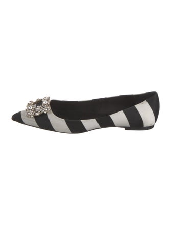 Roger Vivier Striped Crystal Embellishments Flats