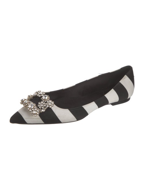 Roger Vivier Striped Crystal Embellishments Flats