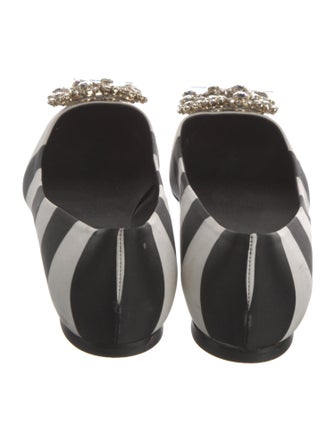 Roger Vivier Striped Crystal Embellishments Flats