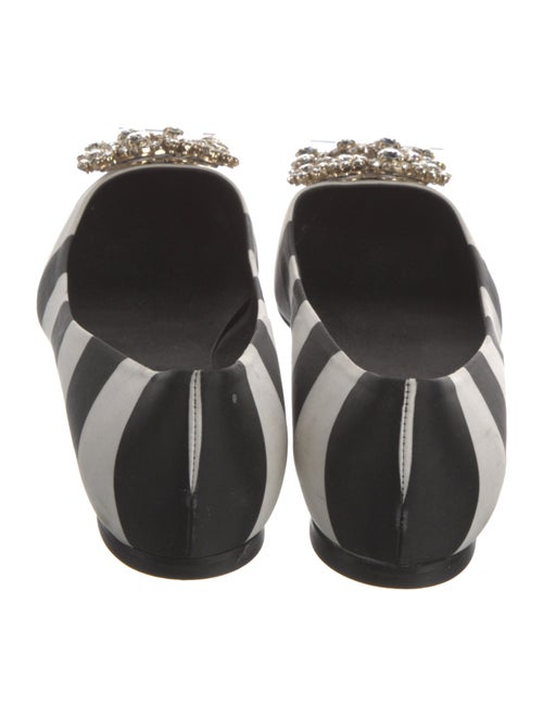 Roger Vivier Striped Crystal Embellishments Flats