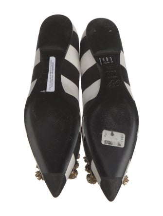 Roger Vivier Striped Crystal Embellishments Flats