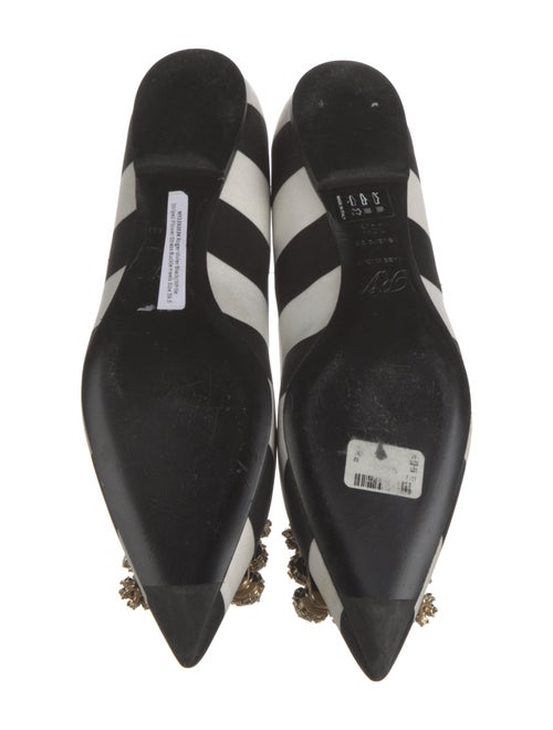 Roger Vivier Striped Crystal Embellishments Flats