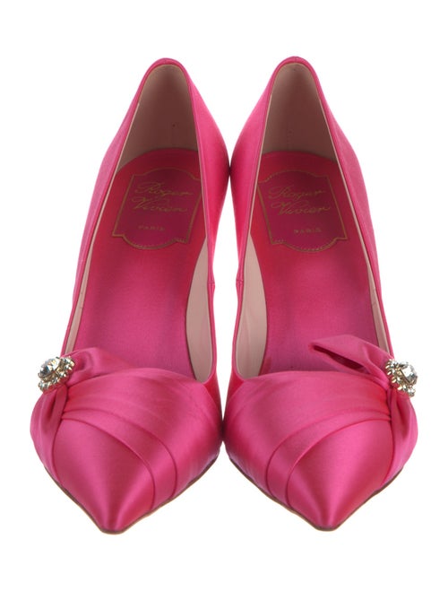 Roger Vivier Satin Bow Accents Pumps
