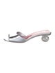 Roger Vivier Leather Crystal Embellishments Slides