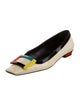 Roger Vivier Patent Leather Colorblock Pattern Flats