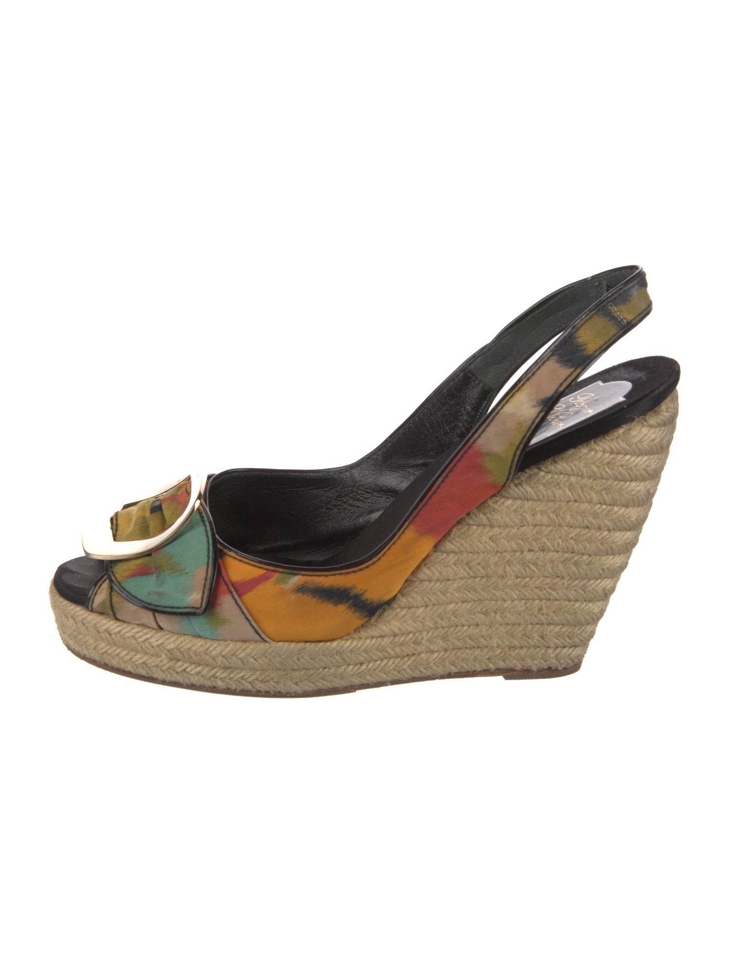 Roger Vivier Jute Printed Slingback Pumps