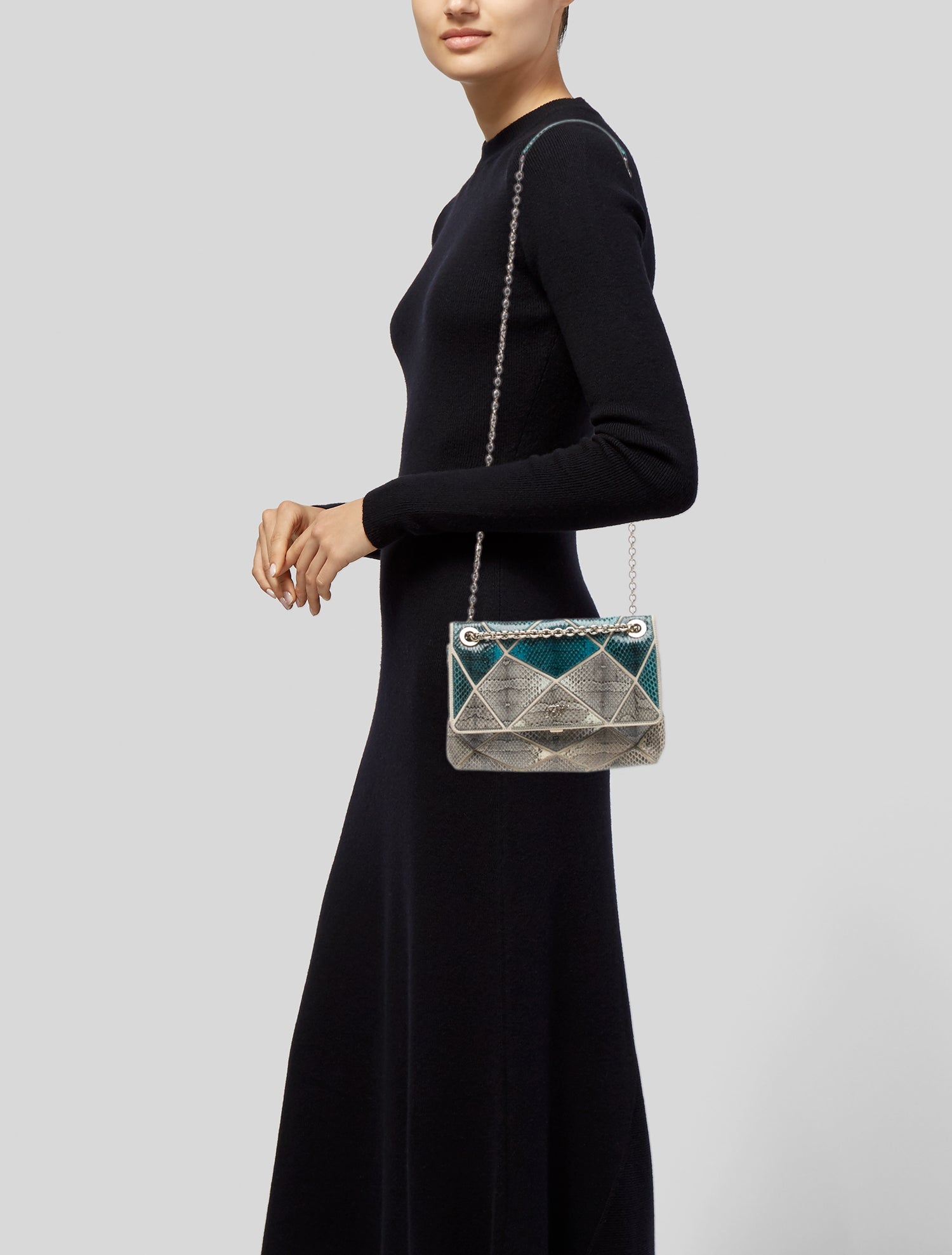 Roger Vivier Snakeskin Shoulder Bag