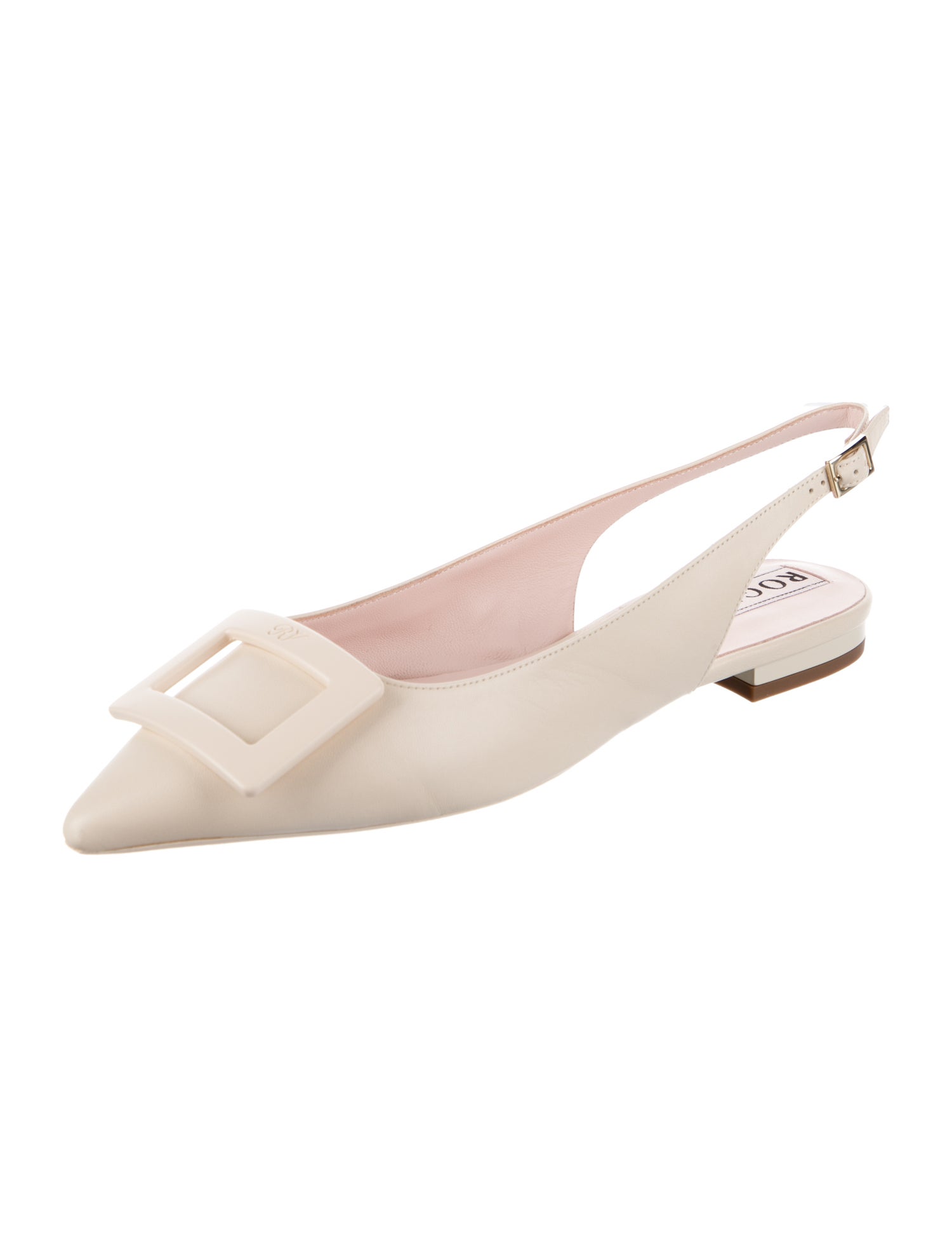 Roger Vivier Leather Slingback Flats