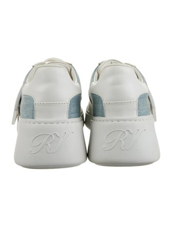 Roger Vivier Leather Colorblock Pattern Sneakers