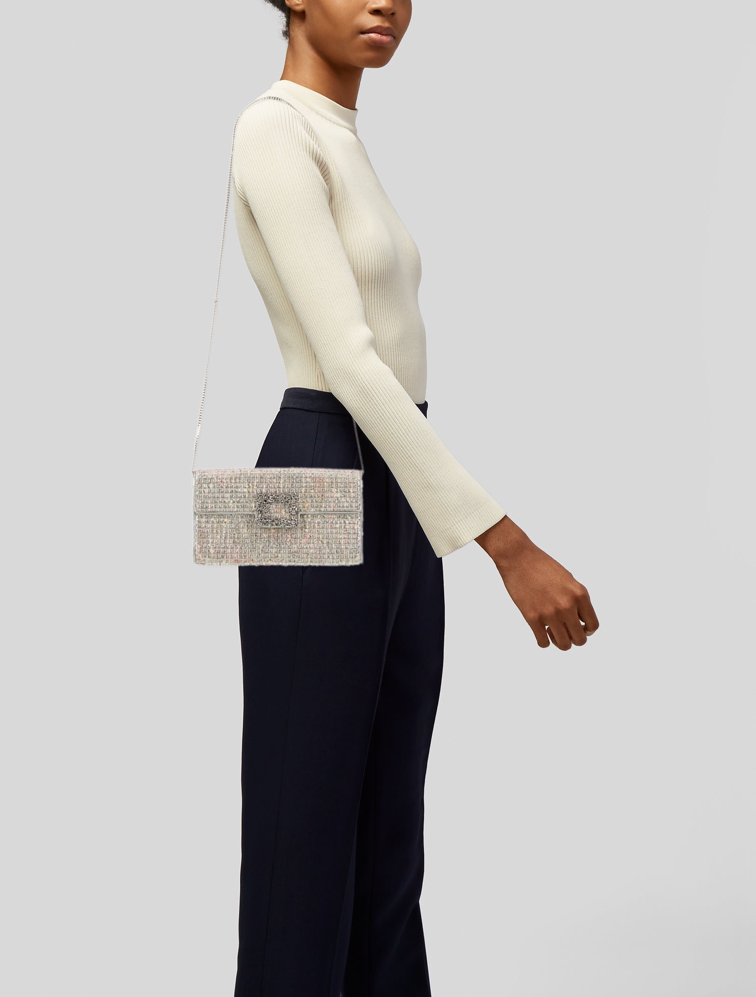 Roger Vivier Tweed Clutch