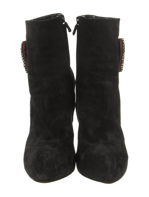 Roger Vivier Suede Graphic Print Boots