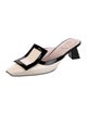 Roger Vivier Patent Leather Colorblock Pattern Mules