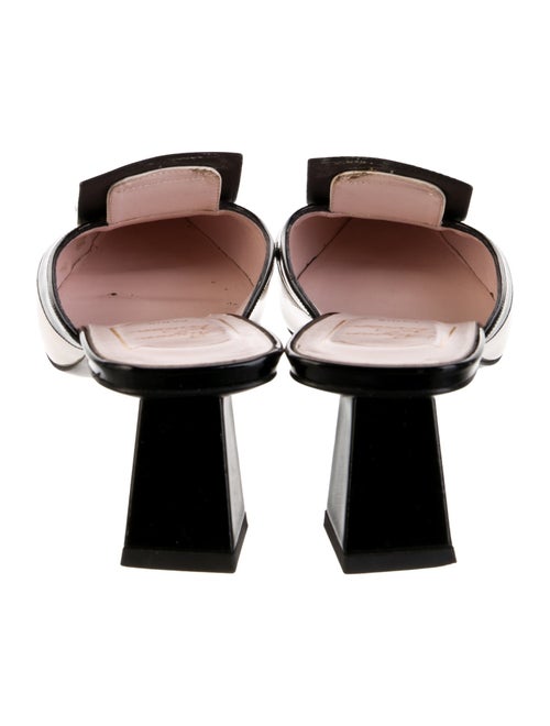 Roger Vivier Patent Leather Colorblock Pattern Mules