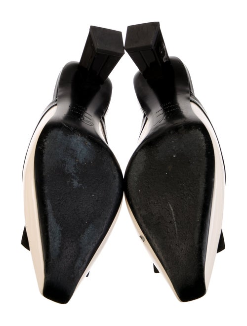 Roger Vivier Patent Leather Colorblock Pattern Mules