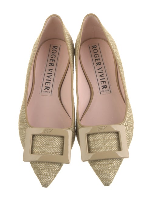 Roger Vivier Gommettine Raffia Ballet Flats