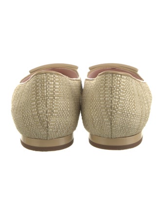 Roger Vivier Gommettine Raffia Ballet Flats