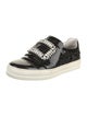 Roger Vivier Patent Leather Crystal Embellishments Sneakers
