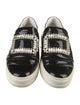 Roger Vivier Patent Leather Crystal Embellishments Sneakers