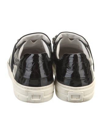 Roger Vivier Patent Leather Crystal Embellishments Sneakers