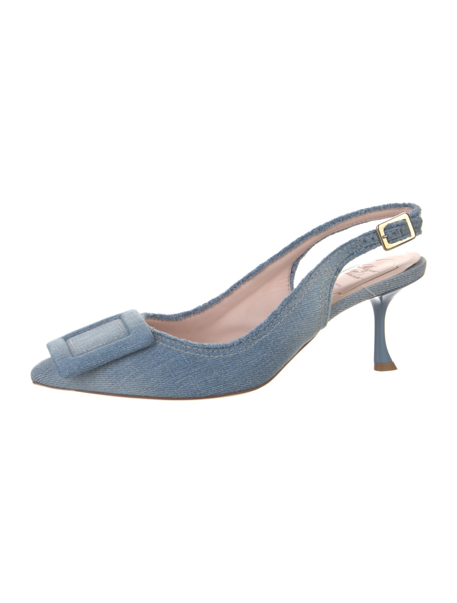 Roger Vivier Denim Slingback Pumps