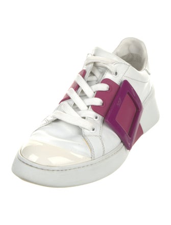 Roger Vivier Leather Colorblock Pattern Sneakers