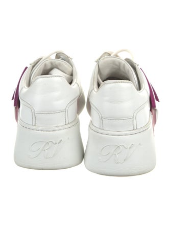 Roger Vivier Leather Colorblock Pattern Sneakers