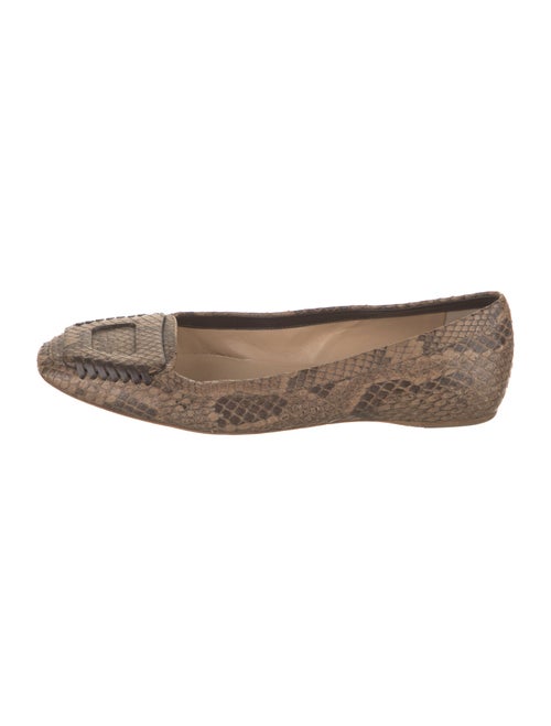 Roger Vivier Snakeskin Animal Print Ballet Flats