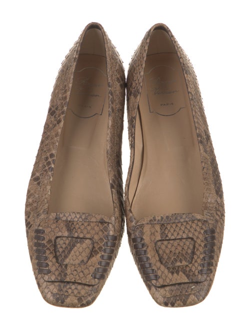 Roger Vivier Snakeskin Animal Print Ballet Flats