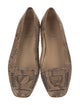 Roger Vivier Snakeskin Animal Print Ballet Flats