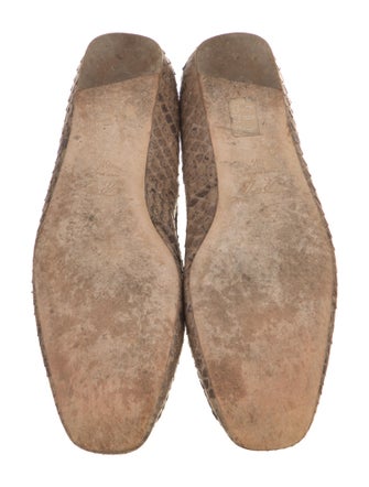 Roger Vivier Snakeskin Animal Print Ballet Flats