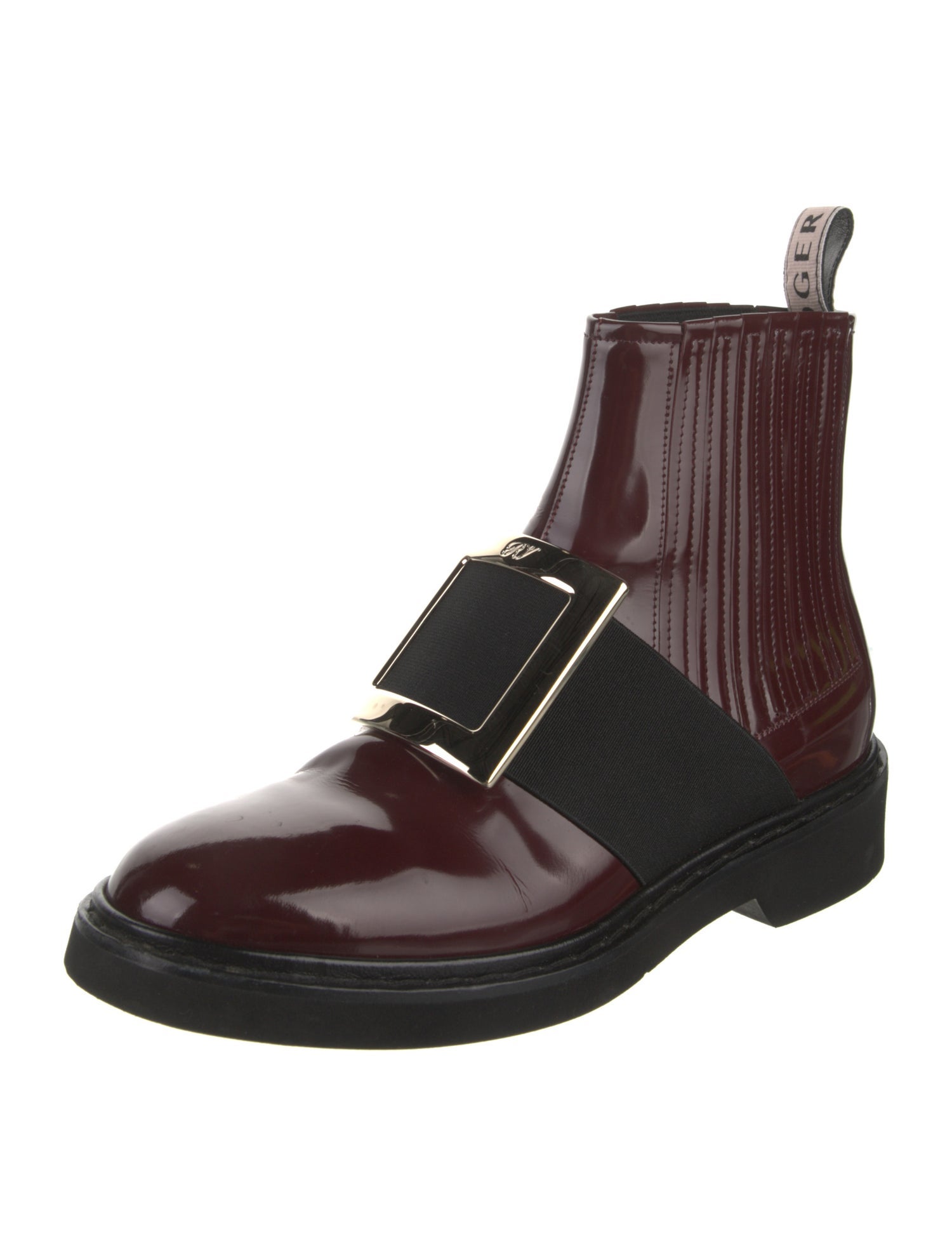 Roger Vivier Patent Leather Chelsea Boots
