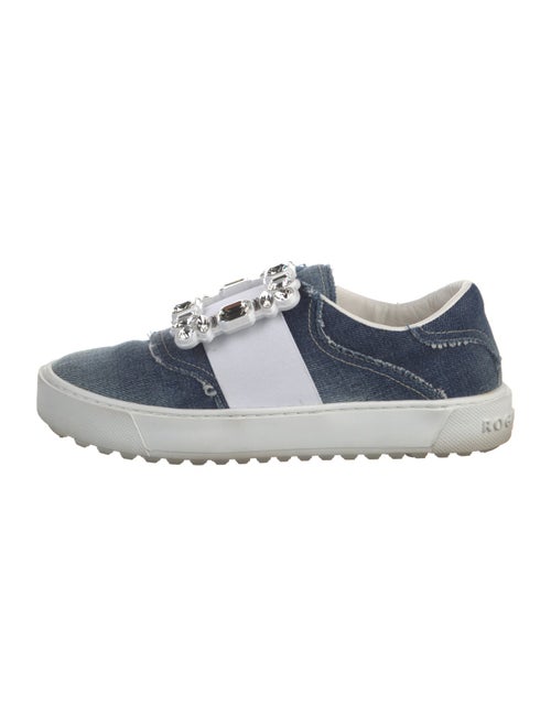 Roger Vivier Denim Colorblock Pattern Sneakers