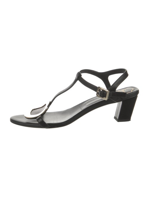 Roger Vivier Leather T-Strap Sandals