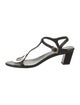 Roger Vivier Leather T-Strap Sandals