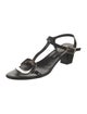 Roger Vivier Leather T-Strap Sandals