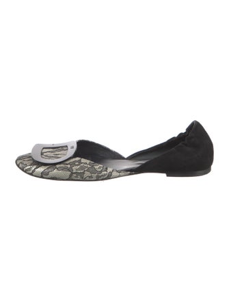 Roger Vivier Animal Print D'Orsay Flats