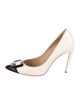 Roger Vivier Patent Leather Colorblock Pattern Pumps