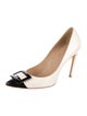 Roger Vivier Patent Leather Colorblock Pattern Pumps