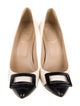 Roger Vivier Patent Leather Colorblock Pattern Pumps