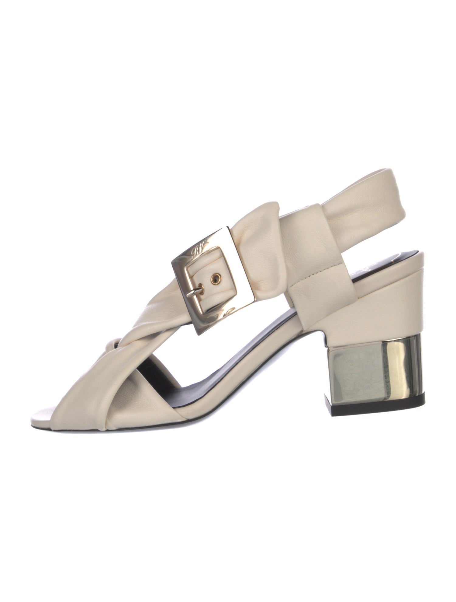 Roger Vivier Leather Slingback Sandals