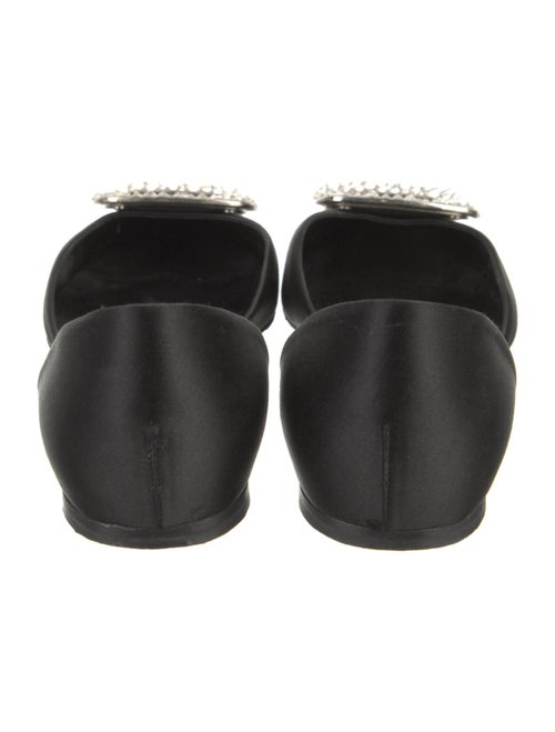 Roger Vivier Satin Crystal Embellishments D'Orsay Flats
