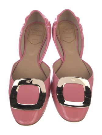 Roger Vivier Patent Leather D'Orsay Flats