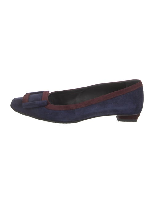 Roger Vivier Suede Colorblock Pattern Flats