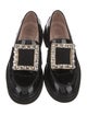 Roger Vivier Patent Leather Crystal Embellishments Loafers