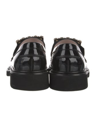 Roger Vivier Patent Leather Crystal Embellishments Loafers